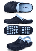 LANIYA AirComfort Clogs – Navy Blue & Sky Blue