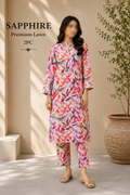 Sapphire Premium Lawn – Diamond Ikat All Over Print Unstitched 2 Piece