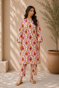 Sapphire Premium Lawn – Diamond Ikat All Over Print Unstitched 2 Piece
