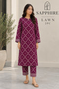 Sapphire Premium Lawn – Diamond Ikat All Over Print Unstitched 2 Piece